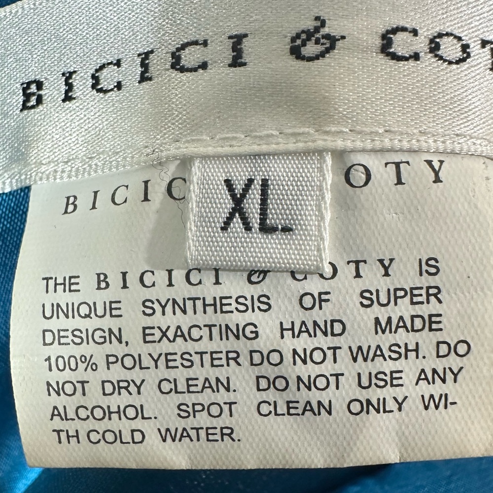 BICICI & COTY A Line Formal Dress Blue with Silver Floral Detail Size XL - Picture 15 of 16